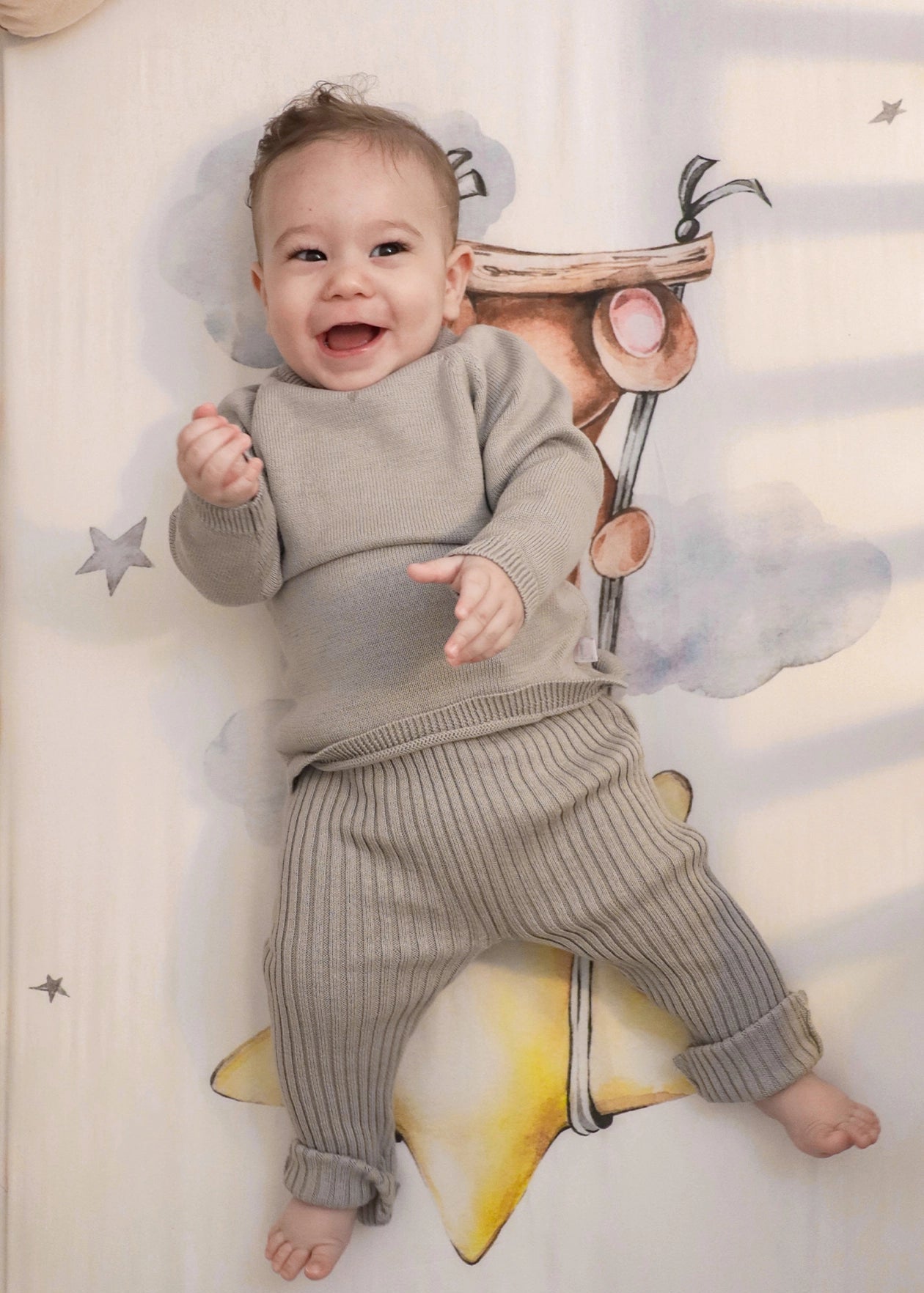 LouLou Pants & Cardigan Grey